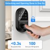 Smart keypad Door Lock with Handle，Fingerprint Keyless Entry Digital Lock
