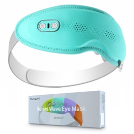 MONAURO Eye Massager with Heated Sleep Mask Relieve Eye Fatigue from Prolonged Screen Time Acupressure Massage Vibration White Noise Therapy Ideal for Office Workers Gift for Friends