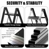 3 Step Ladder, Aluminum Lightweight Folding 3 Step Stool with