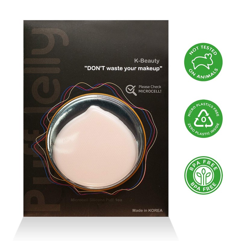 COSRAMY Premium Peach Silicone Cosmetic Puff- Easily Washable Blender for