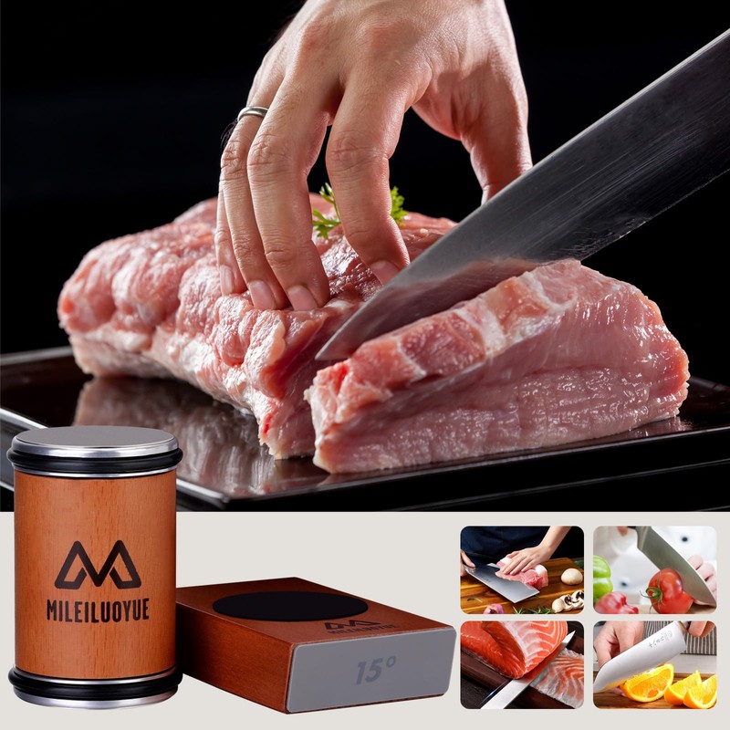 Knife Sharpener Tool Rolling Knife Sharpener Kit, Ceramic Disc Sharpeners