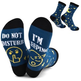 Funny Socks for Women and Men Novelty socks Unisex Unique Birthday Gifts for Game and Golf Lovers (AU, Alpha, One Size, Regular, Regular, sleep-moon)