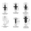ieron 5 PCS Fasteners Remover Clips Kit with 100PCS Car