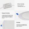 Round 2000LM Angulo 120 Leduni LED Downlight Round Panel 20