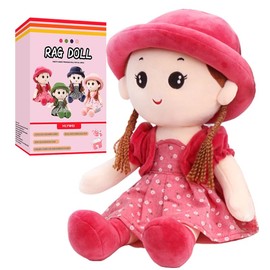 HRXYYCX Soft Cuddly Rag Doll Princess Doll Plush First Doll Toys for Baby Girls,Cute Cartoon Rag Doll Little Doll Decoration Doll Best Birthday