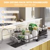 Dish Drying Rack Extendable Dish Rack Rustproof Carbon Steel with