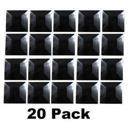Nominal 4x4 Plastic Fence Post Caps with Nail Hole (3-5/8"x 3-5/8") (20, Black)