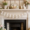 6.5ft Cute Easter Bunny Garland with Wood Beads, Farmhouse Easter