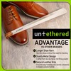 Untethered Long Metal Shoe Horn with Leather Handle | Durable