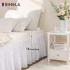 RIMELA White Bed Skirt Twin Size 15 Inch Drop, Elastic