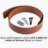 Brute Strength - PU Leather shelf brackets - Cognac -