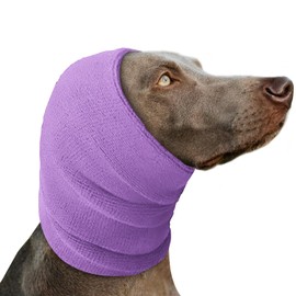 Voarge Pet Bandana, Dog Earmuffs for Dogs, Hearing Protection, for Dog Anxiety, Grooming, Earmuffs, Dog Ear Protection, Soothing (Purple, S)