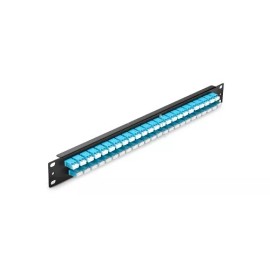 Unbranded/Generic 1U 19'' Fiber Adapter Panel, 96 Fibers Multimode Aqua, 48 x LC UPC Duplex -7768