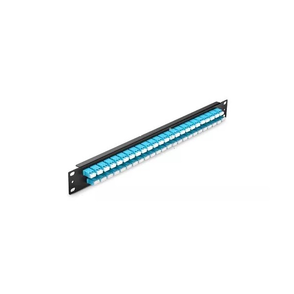 Unbranded/Generic 1U 19'' Fiber Adapter Panel, 96 Fibers Multimode Aqua,