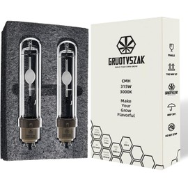 GRUOTVSZAK CMH 315W 3000K 625umol / 4200K 590umol Ceramic Metal Halide 3000K CDM Full Spectrum Indoor Flowering Grow Light Bulb Pack of 2