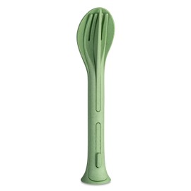 Koziol Klik Pocket 4036703 Cutlery Set 3-Piece Nature Leaf Green