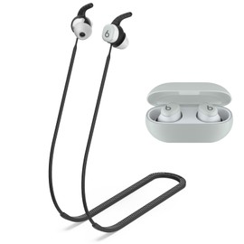 WADVCU Soft Silicone Strap Compatible with Beats Solo Buds, Special Anti-Skid Design Sports Anti Lost Headphones Lanyard Accessories ONLY Compatible with Beats Solo Buds Earbuds Neck Rope Cord(Black)