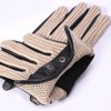 Harssidanzar Mens Touchscreen Crochet Stringback Driving Gloves GM030,Beige,Size M