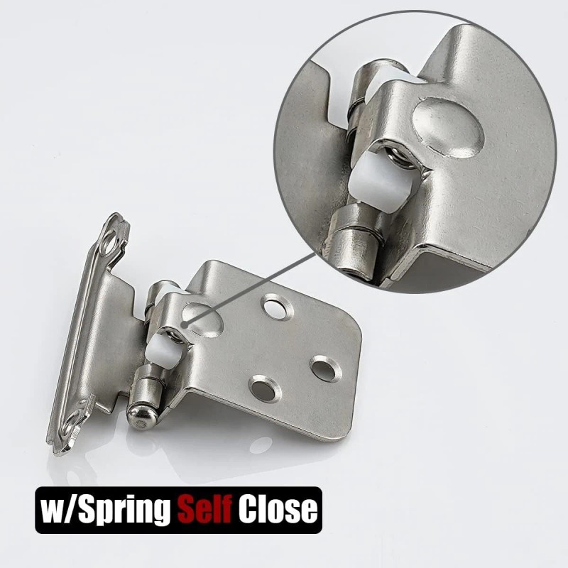 Dazone 20PCS Cabinet Hinges 1/2" Overlay Self Closing Door Cabinet