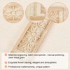 SUPERFINDINGS 2pcs Unpainted Wood Applique Frame 16x6x0.95cm Corner Rectangle 6.3"