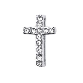 Kistanio - Cross Charm for Mesh Bracelet | Cross Charm | Charm Bracelet Charms, Stainless Steel, silver