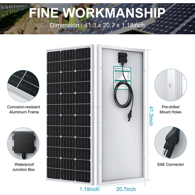 Hoysicy Solar Panel Kit 20W 12V Monocrystalline,Battery Maintainer +10A Solar