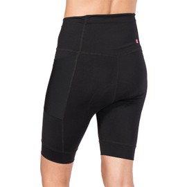 Terry Bike Shorts Women Padded Cycling Shorts for Women, Hi Rise Holster High Waisted Compression Shorts, Reg & Plus Sizes - Black, X Large