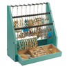Earring Organizer, Rustic Wood 5 Layer Jewelry Organizer Stand