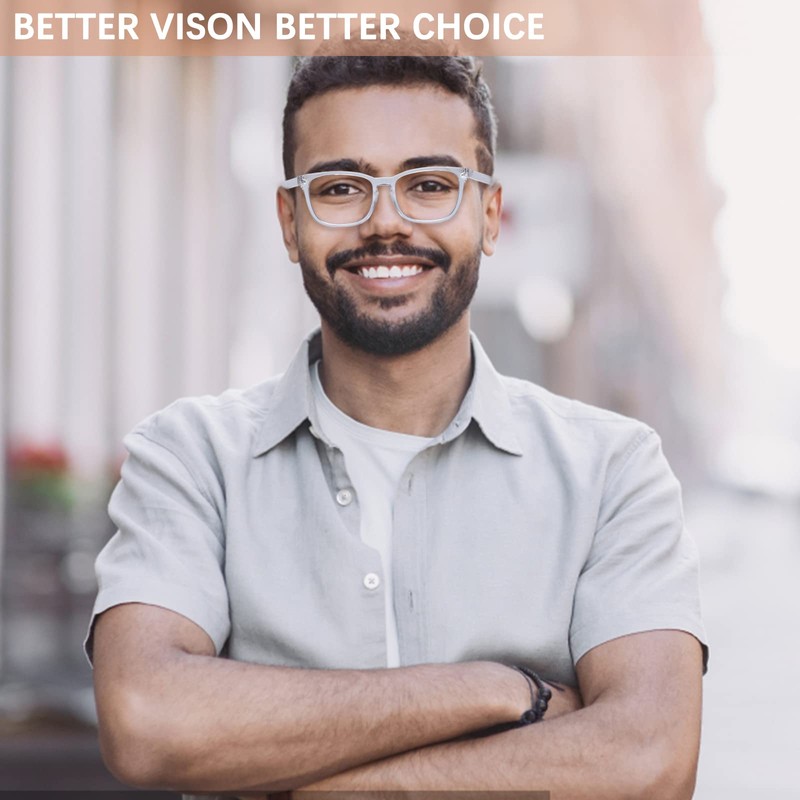 Sumkyle 3 Pack Progressive Multifocus Reading Glasses Blue Light Blocking