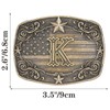 Western Belt Buckle Men Initial Letter ABCDJRM to Z Rodeo