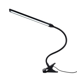 Clip on Desk Lamp LED Reading Night Light USB Clamp Work Adjustable Flexible 4000K (Black)