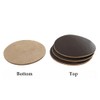 Leather Coasters, Horween Dublin, Circle, Brown Nut (4pc set)
