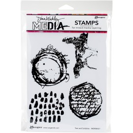 Ranger Dina Wakley Media Cling Stamps, Multi-Colour, 25.4 x 17.78 x 0.76 cm