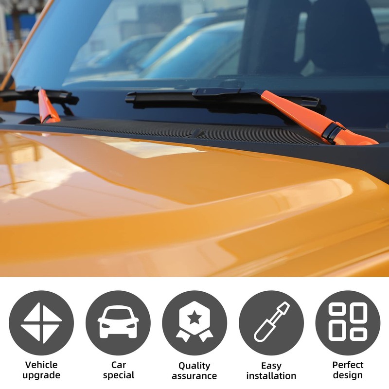SQQP Front Window Windshield Wiper Arm & Blade Decoration Cover