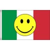 Italy Smiley Face Flag 5ft x 3ft