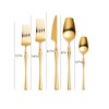 Millie Brushed Gold Stainless Steel Flatware - Set of 20