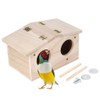 SEAFRONT Wooden Bird House Parrot Breeding Mating Box Wood Bird