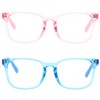 Teumire Kids Blue Light Blocking Glasses for Boys Girls Square