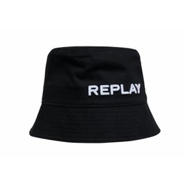 Replay Unisex Bucket Hat with Logo, Black 098