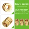 Vlookee 100PCS M3 Brass Knurled Threaded Insert Nut