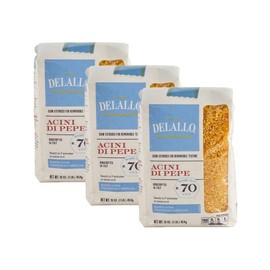 DeLallo Acini di Pepe Pasta, 1 Pound Bag, 3 Pack, Made in Italy, Small Pastina, Cooks in 9 Minutes, Made with Durum Wheat Semolina Flour, Non-GMO