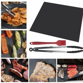 bbq time Lot of 6 Mats Easy BBQ Grill Mat Bake NonStick Grilling Mats As Seen On TV