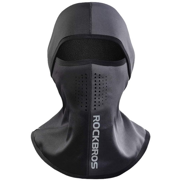 ROCKBROS Balaclava Ski Mask Windproof Warm Full Face Cover Mask with Filter Winter Balaclava Neck Gaiter for Men Women Skiing Cycling Motorcycling Black