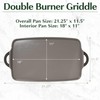 Goodful All-in-One Double Burner Griddle, Ceramic Nonstick, Durable Cast Aluminum,