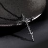 YZMOXNL Skeleton Cross Necklace Punk Skull Spine Pendent Necklace Hip