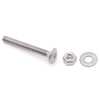 Glvaner (6 Sets) 3/8-16 x 3 Stainless Steel Carriage Bolts