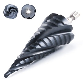toolant® Cobalt HSS Step Drill [6.35 mm Shank] - Diameter 4-32 mm Four Spiral Flutes Step Drill Bit for Metal, Stainless Steel, Plastic, Wood - 15 Steps Cone Drill