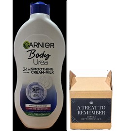 Garnier Body Urea 24HR Hydra Smoothing Cream-Milk - 400ml 5% Urea + Shea Butter for Intense Hydration and Smoothing. Fast-Absorbing Cream for Dry and Rough Skin - 24HR Moisture Lock
