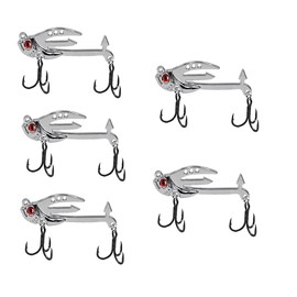 AYTJT Vibration Jig Heads Set of 5 Seabass Lures, Metal Jigs, 0.2 oz (5 g), 7 g, 11.5 g, Flounder, Sea Bass, Blue, Freshwater and Saltwater Fishing, Set of 5