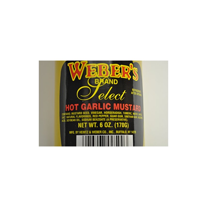 Buffalo's Own Weber's Brand Select Hot Garlic Mustard 6oz.